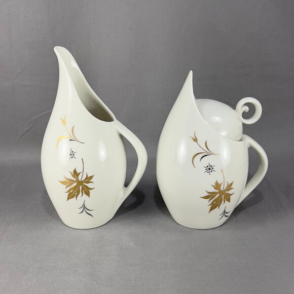 Vtg Royal Jackson Enchantment Parisienne Sugar Bowl & Lid Creamer Floral - Picture 1 of 16